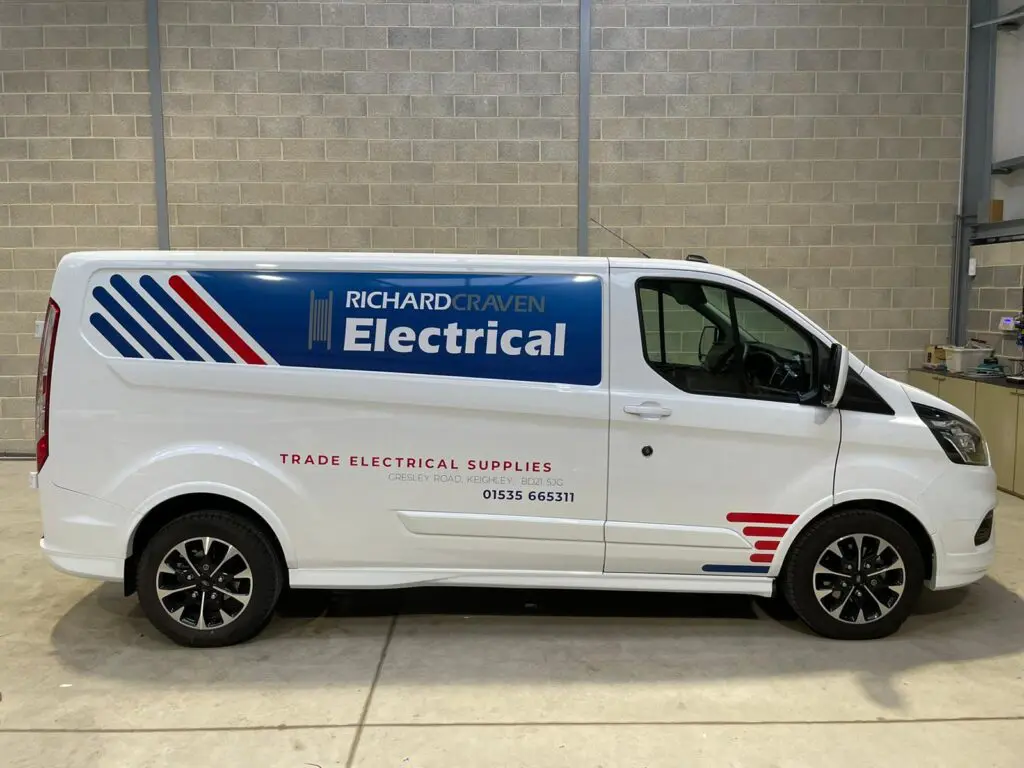 2014-2015-2016-2017 Ford transit van design, vinyl graphics panel wrap, serving West Yorkshire, Bingley, Bradford, Keighley, Leeds, and Halifax.