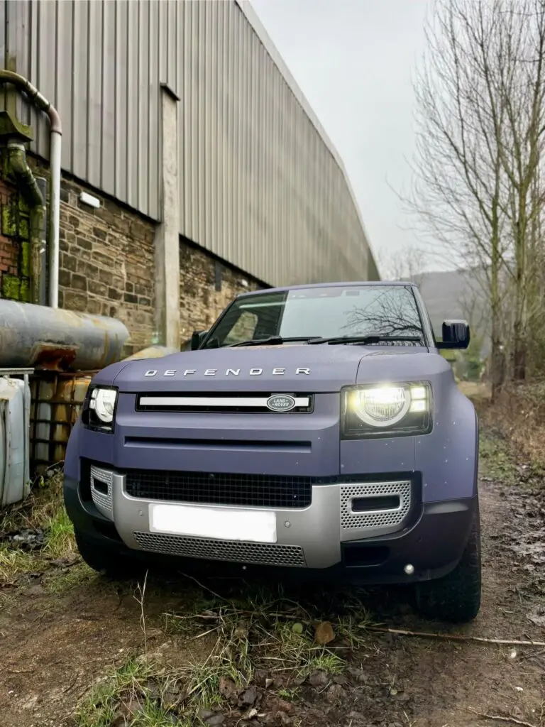 2026 land rover defender 90full wrap vehicle branding graphics for croft cargo bradford covering West Yorkshire, Bingley, Bradford, Leeds, and Halifax.