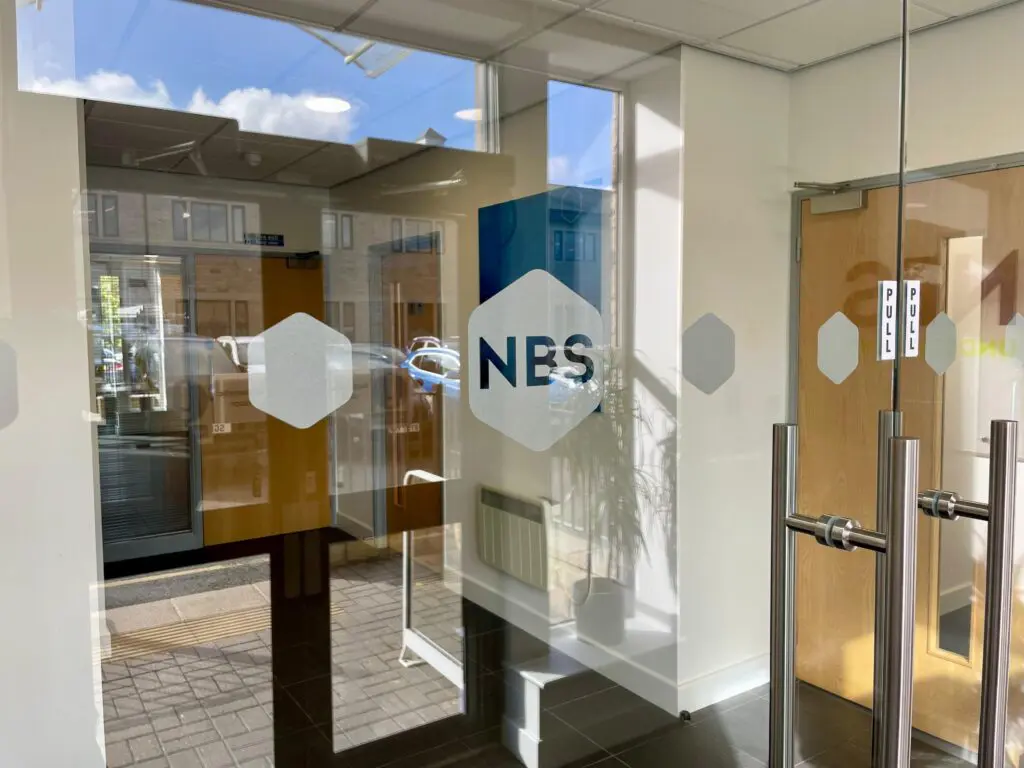 frosted window manifestation for offices in bradford near leeds
